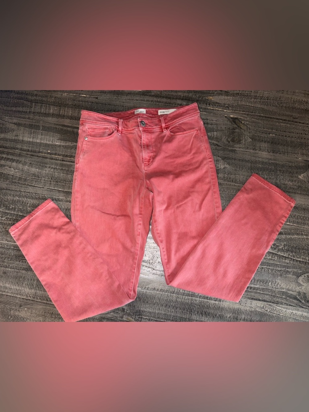 J. Jill Authentic Fit Light Red Clover Slim Ankle Jeans sz 6 - Picture 3 of 8